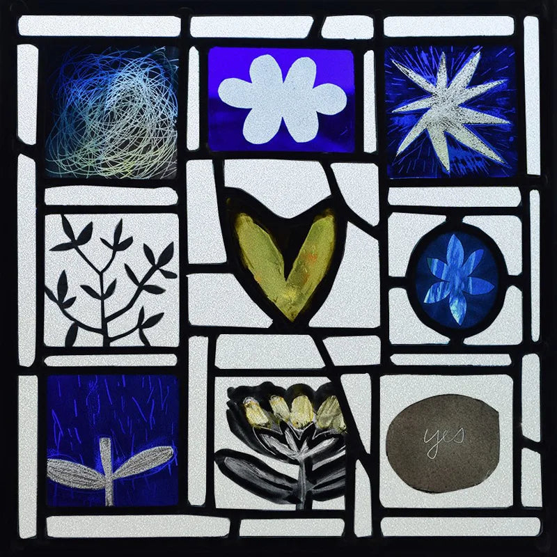 Custom size Glass Films Stained Glass Stickers Static Cling Frosted Privacy PVC Print Natural Village For Window Door Home Decor