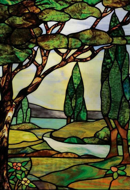 Window Film Frosted Stained Glass Films,Customized Privacy Static Cling,Retro Colorful Stickers Home Decor Bathroom Skylight