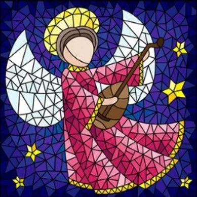 European Church Mosaic Stained Glass Films,Window Stickers Static Cling,Sun, Mosaic, Custom made to fit any Window Size or Shape