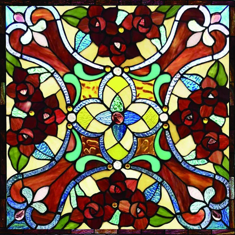 Stained Glass Window Film Frosted Glass Sticker,Custom made to fit any Window Size or Shape,Kitchen Bathroom Door Home Decor