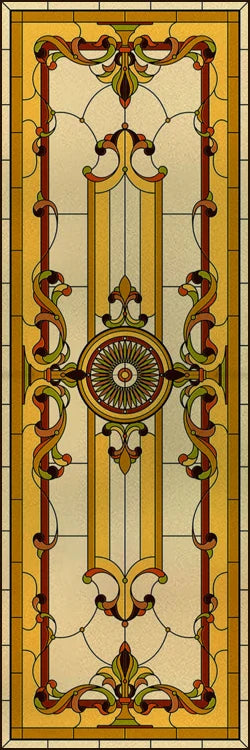 Custom Size Window Glass Films ,Privacy Window Stickers 3D Frosted Glass Film Prairie School Style Decorative Static Cling