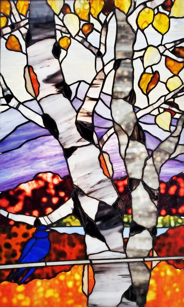 Customized Size No Glue Static Cling Frosted Stained Glass Window Films for Bathroom Door Home Decor Print Mosaic Night Moon