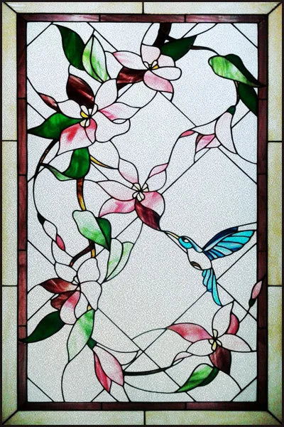 Window Film Frosted Stained Glass Films,Customized Privacy Static Cling,Flower Sun Fruit Fish Cat,Door Sticker,Office Home Decor