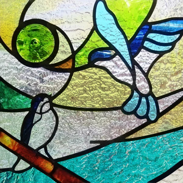 Custom size 3D Matte Window Film Stained Glass Decorative Uv Window Sticker Privacy Frosted Static Cling for Glass,Birds