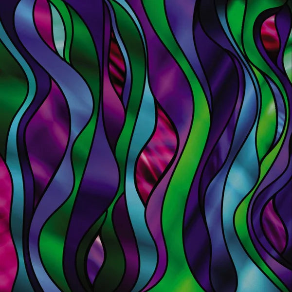 Stained Glass Window Film, Frosted Privacy Static Cling, Retro Stickers for Bathroom, Cabinet, Door, Home Decor, Skylight Covers