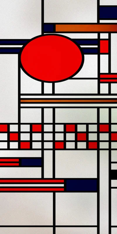 Custom Size Stained Glass Window Film,Frosted Privacy, Static Cling,Retro Prairie Style Stickers,Kitchen Bathroom Door, Home