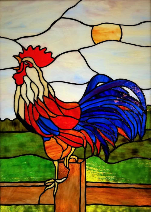 Custom Size Window Stained Glass Films,Cat,Bird,Peacock,Tiger,Fish,Animals Stickers For Bathroom Bedroom Door Office Home Decor