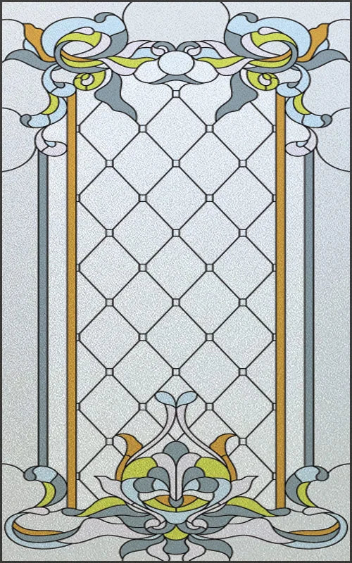 Custom Size Window Film Stained Glass Films Static Cling Frosted Retro Prairie Style Shower Kitchen Balcony Office Home Decor