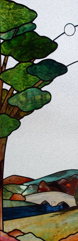 Custom size Window Film Stained Glass Films Frosted Privacy Retro European Tree Flower Colorful Door Sticker Shower Bathroom