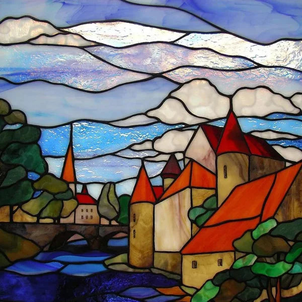 Window Film Stained Glass Films Static Cling Stickers for Bathroom Kitchen Office Home Decor,Tree,Animal,Custom fit to any Size