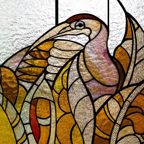 Custom Size 3D Matte Window Film, Stained Glass Decor, Window Sticker, Privacy Frosted Static Cling,Hom Decal, Animal Cat, Bird