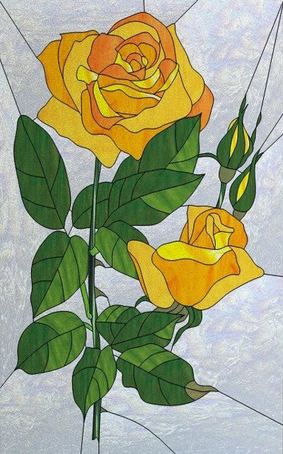 Frosted Stained Glass Film, Custom Size, Privacy, Static Cling,Door Sticker, Bathroom  Kitchen  Home Decor,Rose,Flower, Fruit