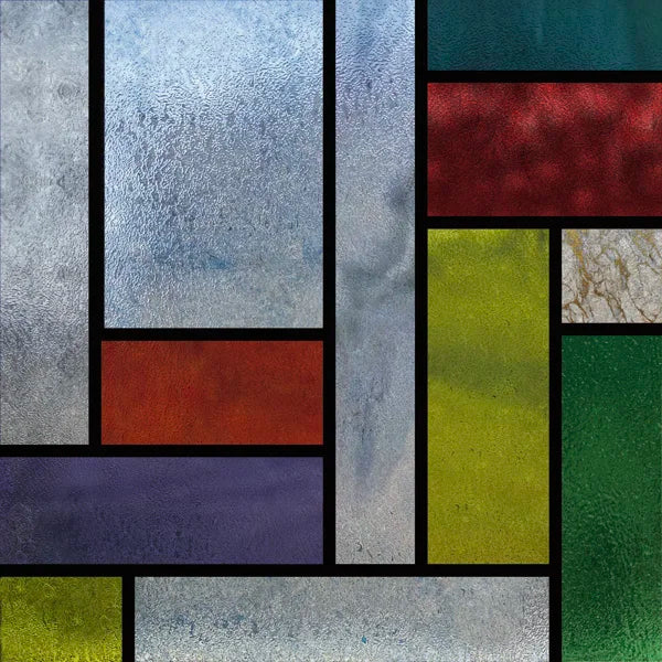 Window Film Frosted Stained Glass Films,Customized Art Design Mosaic Static Cling Sticker,Home Decor Foil Window Treatment