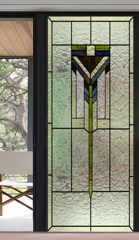 Frosted Stained Glass Window Film, 3D Matte, Static Cling,Privacy, Door Sticker,Customized for Kitchen, Office, Home Decor