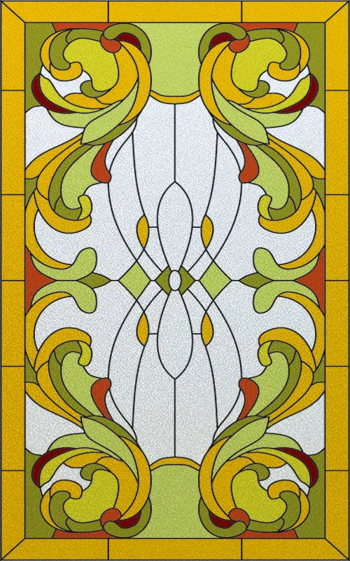 Custom Size Window Film Stained Glass Films Static Cling Frosted Retro Prairie Style Shower Kitchen Balcony Office Home Decor