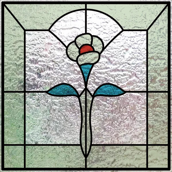 Custom size 3D Matte Window Film Stained Glass Decorative Uv Window Sticker Privacy Frosted Static Cling for Glass Garden Flower