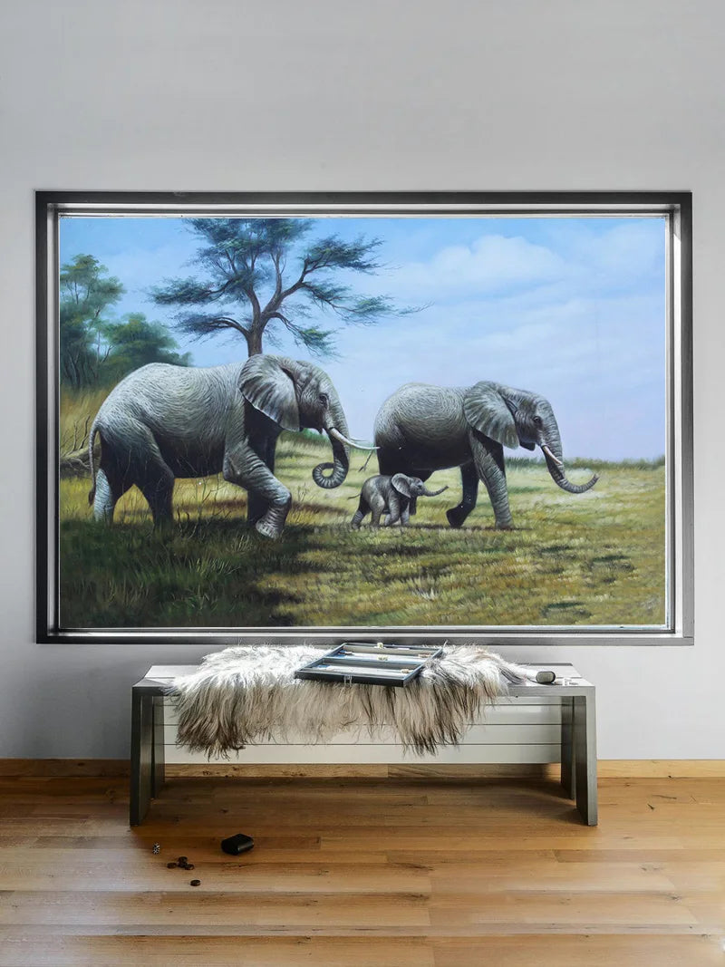 Window Film Stained Glass Stickers,Custom size Static Cling Frosted Privacy, Landscape,Tree Print For Transom Window Glass Home