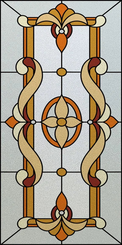 Custom Size Stained Glass Window Film, Frosted Privacy, Static Cling, Retro Matte Sticker, Bathroom Door, Office, Home Decor