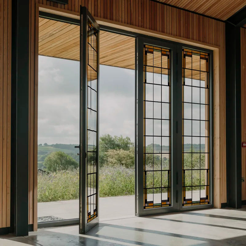 Stained Glass Window Film Transparent/Frosted Glass Sticker Static Cling Prairie Scottish for thin long Glass Door Anticollision