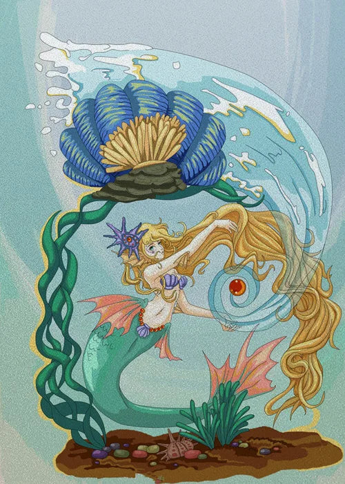 Custom Size Window Stained Glass Films,Mermaid with long hair Picture,Stickers For Bathroom Bedroom Door Office Home Decor