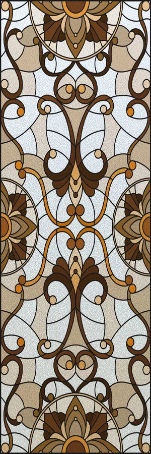 Frosted Stained Glass Window Film, Customized  Static Cling,,Privacy, European Style ,For Office, Bathroom Home Decor