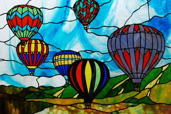 Window Film Stained Glass Stickers,Custom size Static Cling Frosted,Flower Bird Tree Print For Transom Window Glass Home Decor