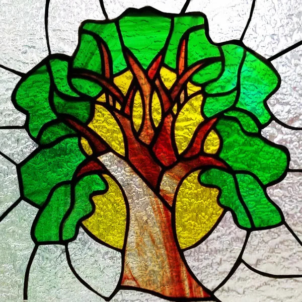 Custom Size Stained Glass Film,3D Frosted Static Cling Window Films,Decor Foil Stickers, Window Treatment for Square Glass Door