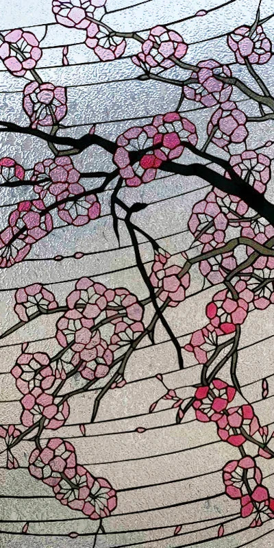 Custom Size Stained Glass Window Film Frosted Privacy Static Cling Retro Prairie Style Stickers Shower Kitchen Home Decor Flower
