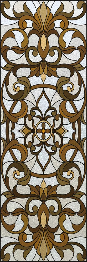 Frosted Stained Glass Window Film, Customized  Static Cling,,Privacy, European Style ,For Office, Bathroom Home Decor