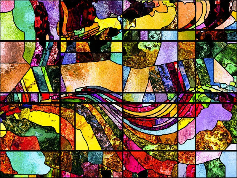 Stained Glass Window Film Frosted Glass Sticker Forest Customized Abstract design for Bathroom Kitchen Door Office Home Decor