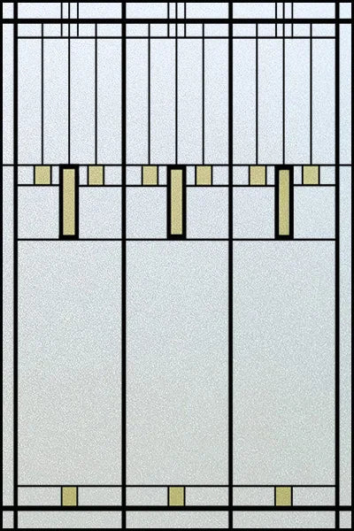 Custom Size Stained Glass Window Film Frosted Privacy Static Cling Retro Prairie Style Stickers Shower Kitchen Office Home Decor