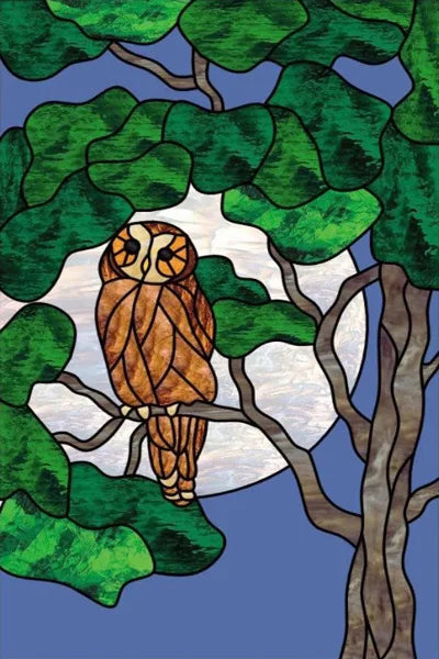 Window Film Stained Glass Stickers,Custom size Static Cling,Frosted Privacy Print Bird,Peacock,Heron,Owl,For Window Home Decor