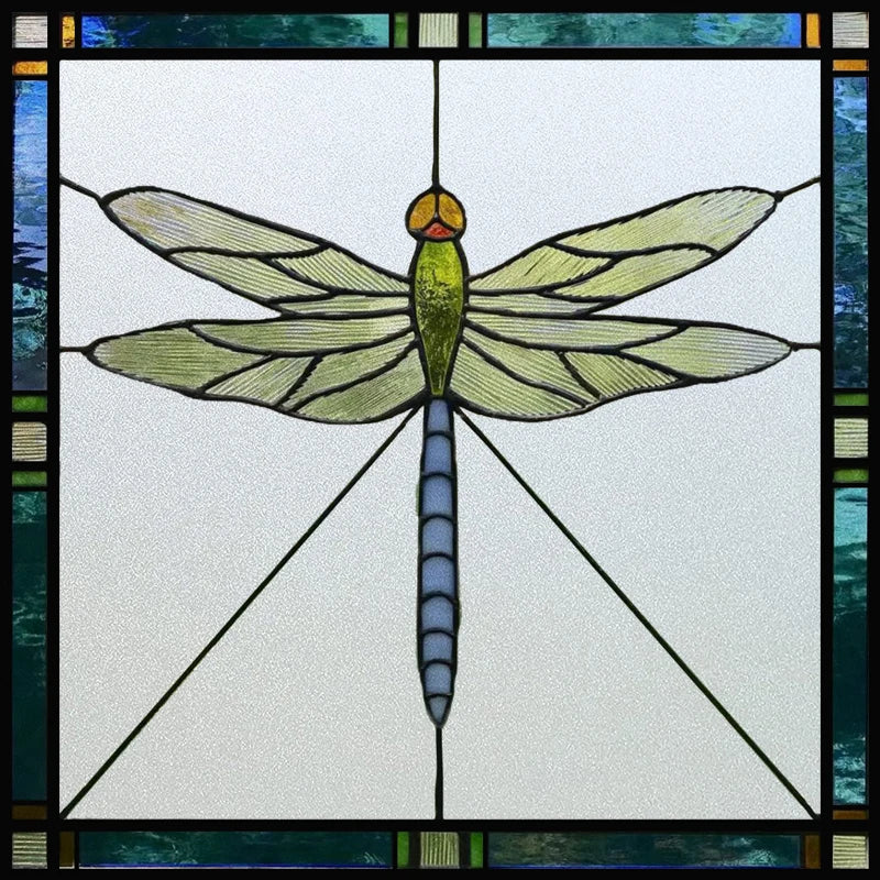 Stained Glass Window Film Frosted Glass Sticker,Custom made to fit any Window Size or Shape,Kitchen Bathroom Door Home Decor