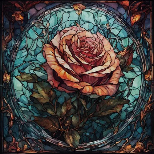 Custom size Window Film Stained Glass Films Frosted Privacy Static Cling Retro Flower Sticker Bathroom Skylight Decor