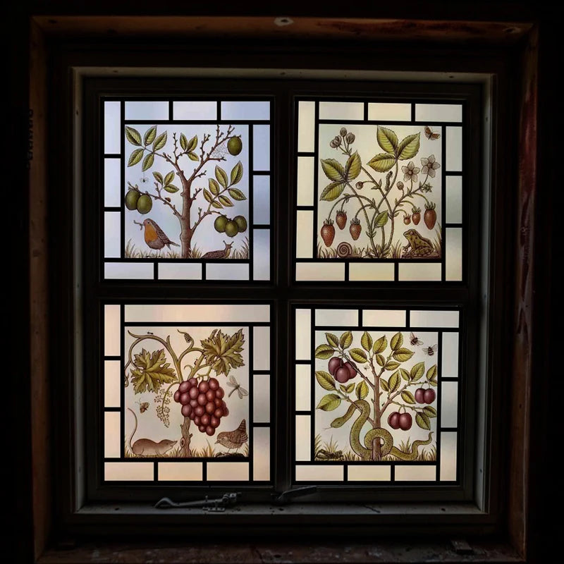 Custom Glass Window Film Static Cling Frosted Retro Glass Films Foil Stickers Waterproof For Bathroom Kitchen Home decor