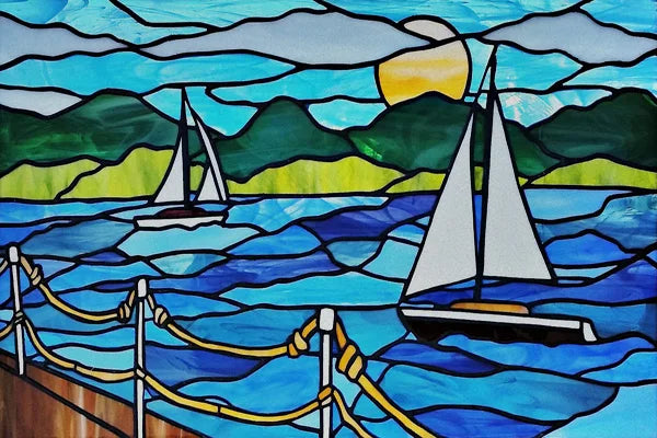 Custom Size Stained Glass Window Film, Transom Frosted Glass Sticker, Kitchen Room Door, Bathroom, Home Decor