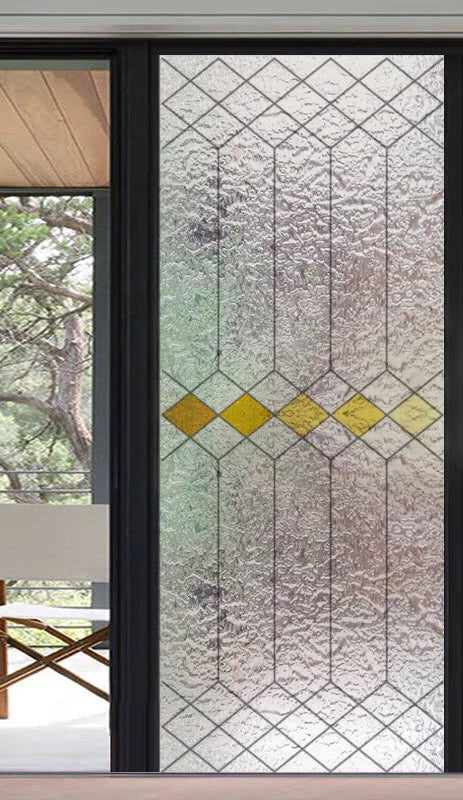 Frosted Stained Glass Window Film, 3D Matte, Static Cling,Privacy, Door Sticker,Customized for Kitchen, Office, Home Decor
