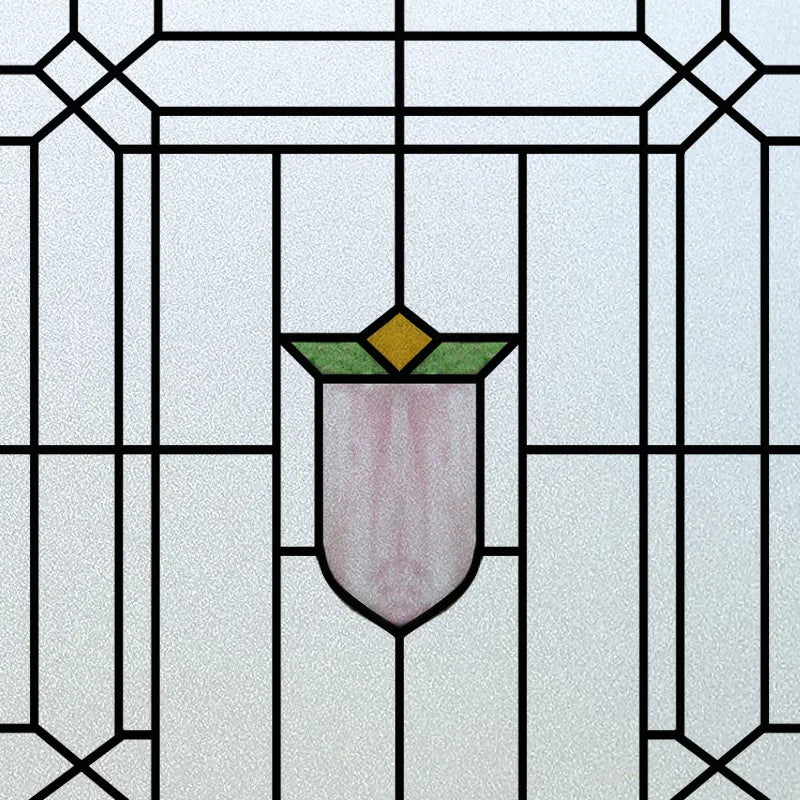 Custom Size Window Film, Stained Glass Sticker, Western Style, Privacy Frosted, Static Cling, Door, Office Home Decal