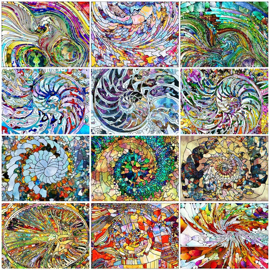 Stained Glass Window Film Frosted Glass Sticker Forest Customized Abstract design for Bathroom Kitchen Door Office Home Decor