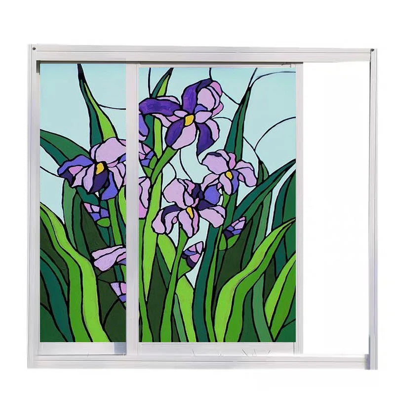 Window Film Frosted Stained Glass Films,Customized Art Decor Design Opaque Static Cling Sticker,Home Decor Foil Window Treatment