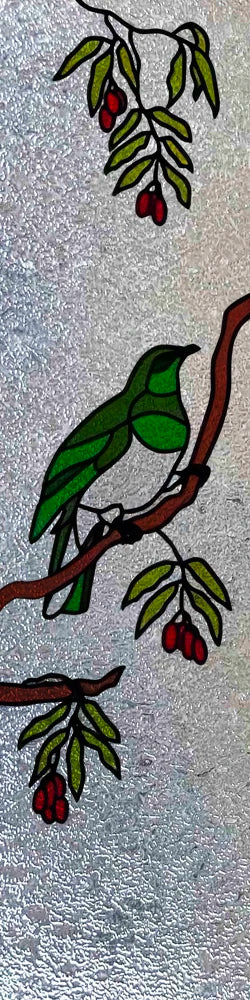 Custom Size Stained Glass Window Film,3D Stickers Static Cling For Kitchen Bathroom Bedroom Glass Sliding Door Home Decor Birds