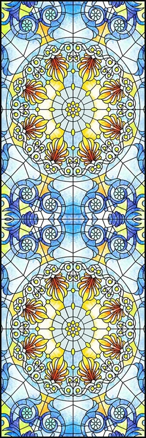 Frosted Stained Glass Window Film, Customized  Static Cling,,Privacy, European Style ,For Office, Bathroom Home Decor