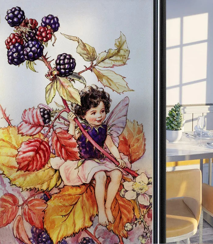 Custom Size Glass Window Film Static Cling Frosted Glass Films Foil Stickers Waterproof For Bathroom Kitchen Door Flower Fairy