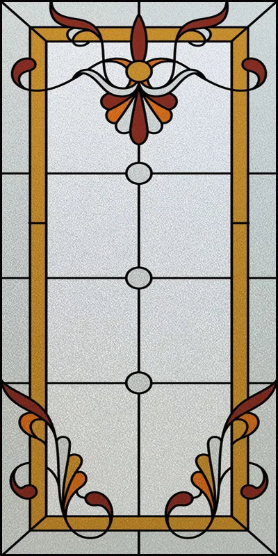 Custom Size Stained Glass Window Film, Frosted Privacy, Static Cling, Retro Matte Sticker, Bathroom Door, Office, Home Decor