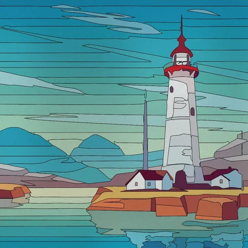 Custom Size Stained Glass Films,Privacy Static Cling,Print Castle, Sailboat, House Door Sticker,Office, Home Decor