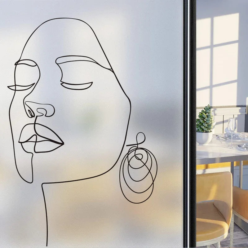 Custom Size Window Glass Films Window Film Static Cling Art Pictures Beauty Women Nude Girl Shower Nordic Obscure Stickers