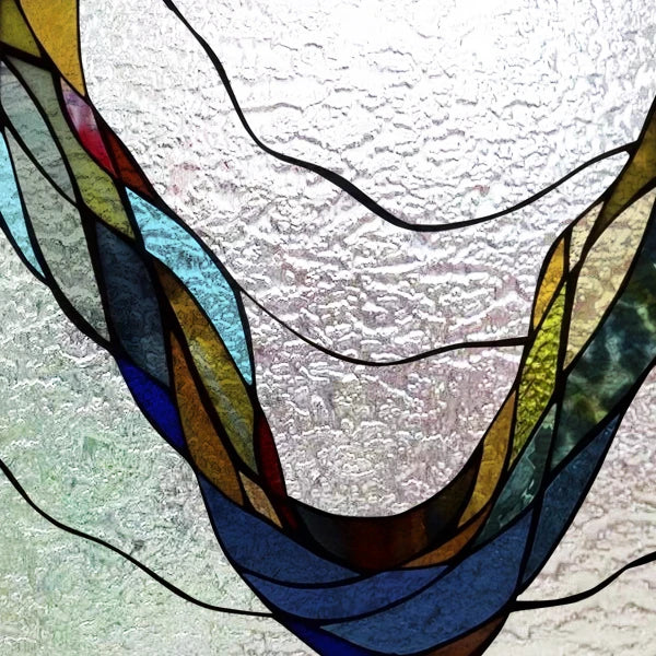 European Church Mosaic Stained Glass Films,Window Stickers Static Cling,Sun, Mosaic, Custom made to fit any Window Size or Shape