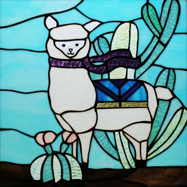 Custom Size Stained Glass Window Film Opaque Frosted Privacy Protection Removable Static Cling Home-Decor Animal Window Covering