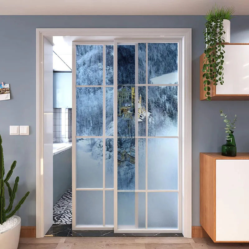 Forest Pattern Glass Films Window Sticker Static Cling Frosted Home Decor Private Tint-Film For Door Window Cabinet Wardrobe