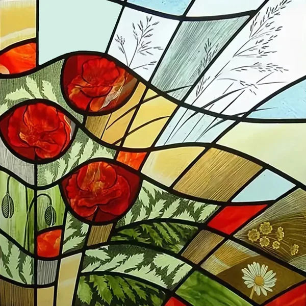 Window Film Stained Glass Films Static Cling Stickers for Bathroom Kitchen Office Home Decor,Tree,Animal,Custom fit to any Size